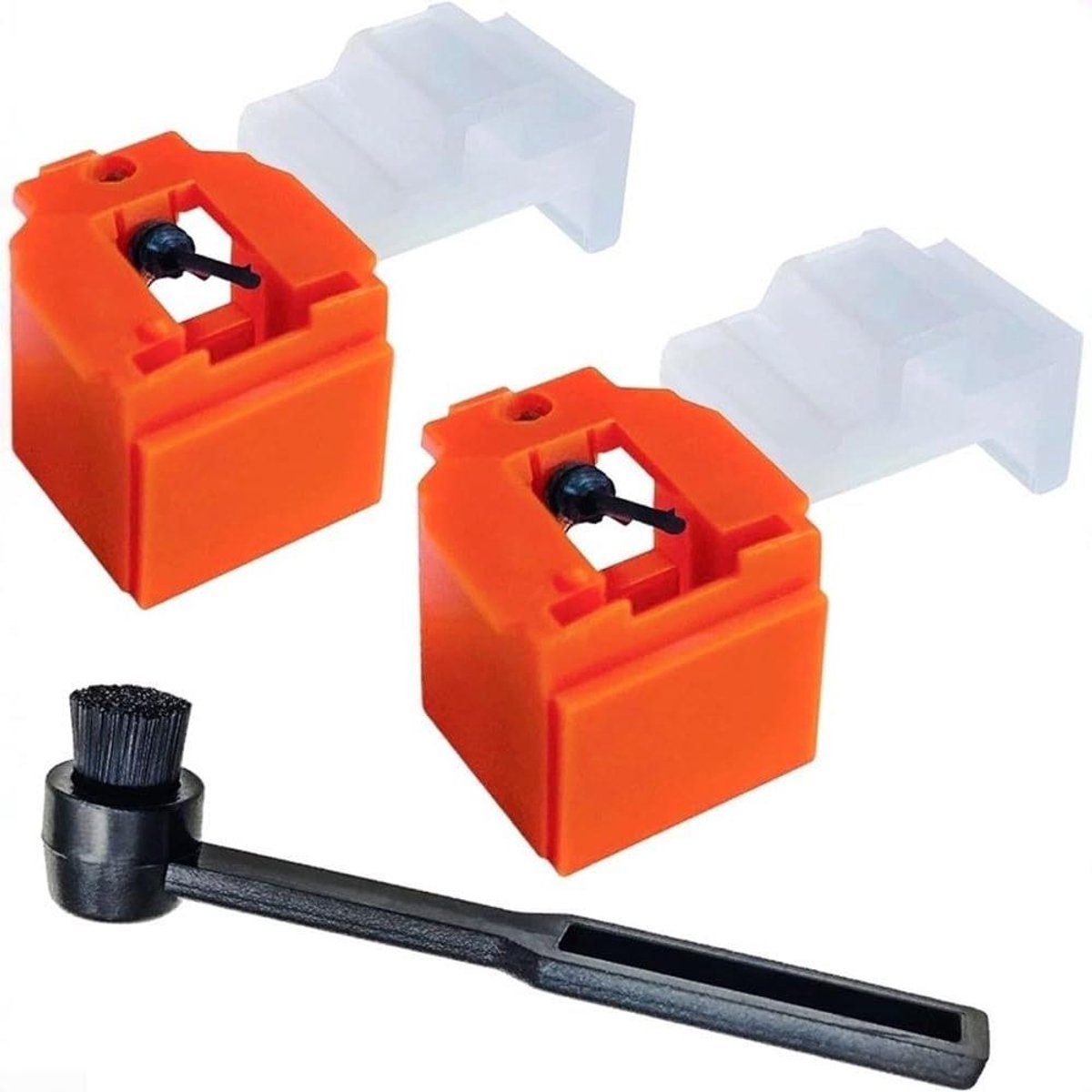 Platenspeler Naalden - Naalden Set - Vinyl Luisteren - Conische Stylus Tip - 2 Stuks - Oranje