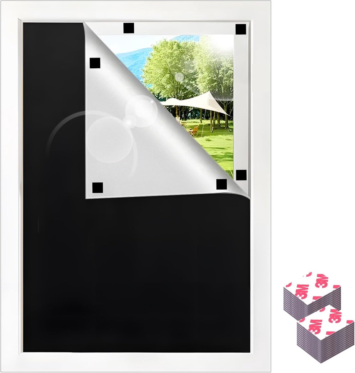 Zwarte rolgordijn 100 x 150 cm - polyester - zonder boren - ideaal voor een donkere slaapkamer - SnelShoppen