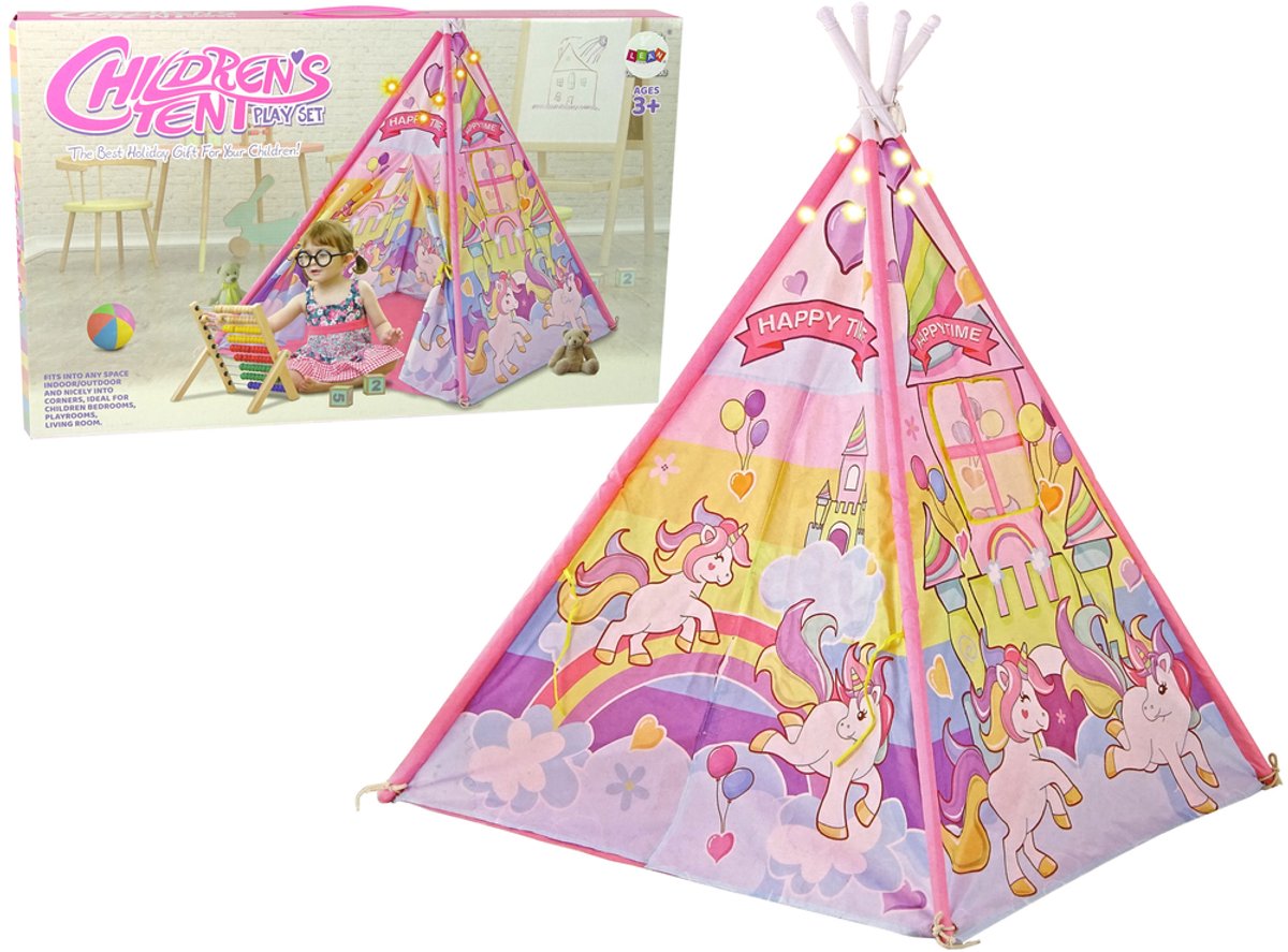 Kinderlichttent Eenhoorn Pony's Roze