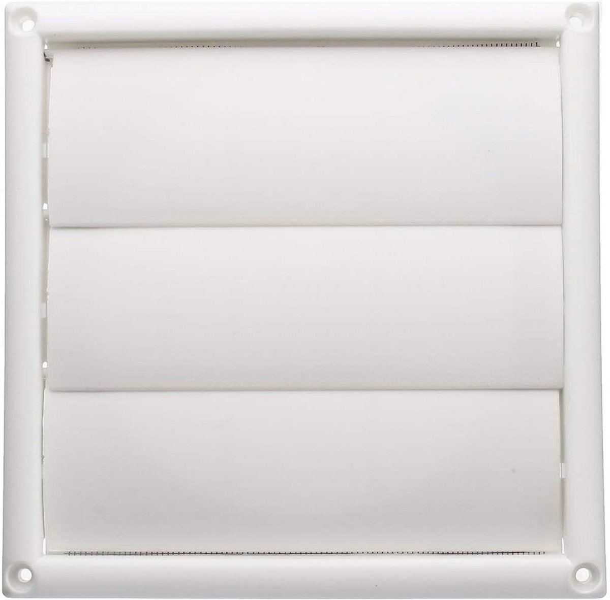 Ventilatierooster Afdekking - Wandrooster Luchtkap - Luchtcirculatie Verbeteren - Hoogwaardig Kunststof - 200x200x40 mm - Wit