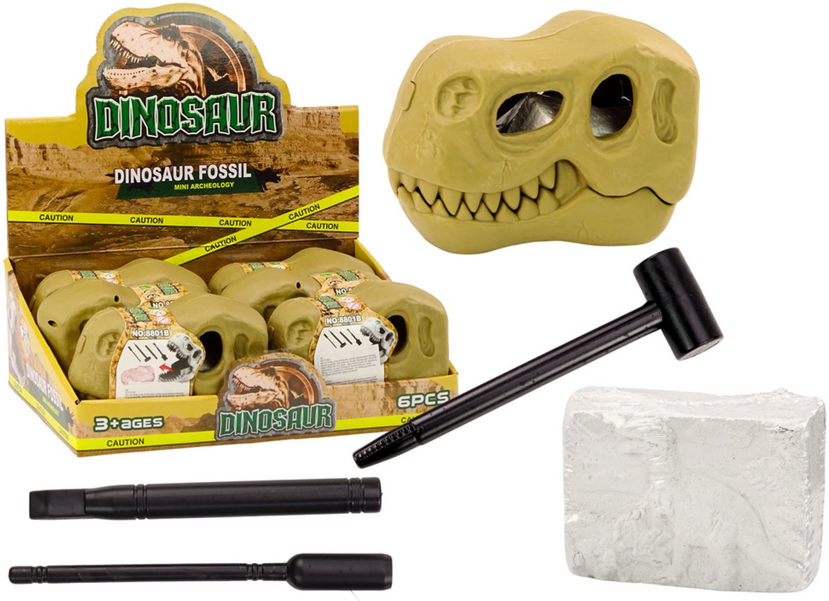 Archeologische opgravingsset Dinosaurussen Fossielen Schedel - UNI