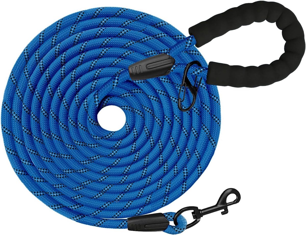 Hondenriem, 1,2 m/1,5 m/2 m/3 m/5 m/10 m/20 m/30 m, lange riem met gevoerde handgreep, voor kleine, middelgrote en - ShopVlot
