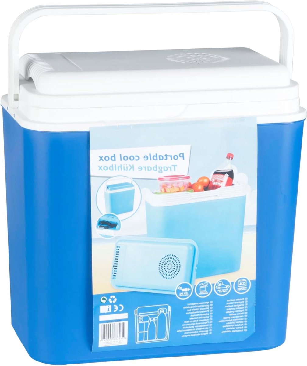 Draagbare Koelbox - Thermo Elektrisch - Auto Reizen - Koelt Onder Omgeving - 22 Liter - Blauw