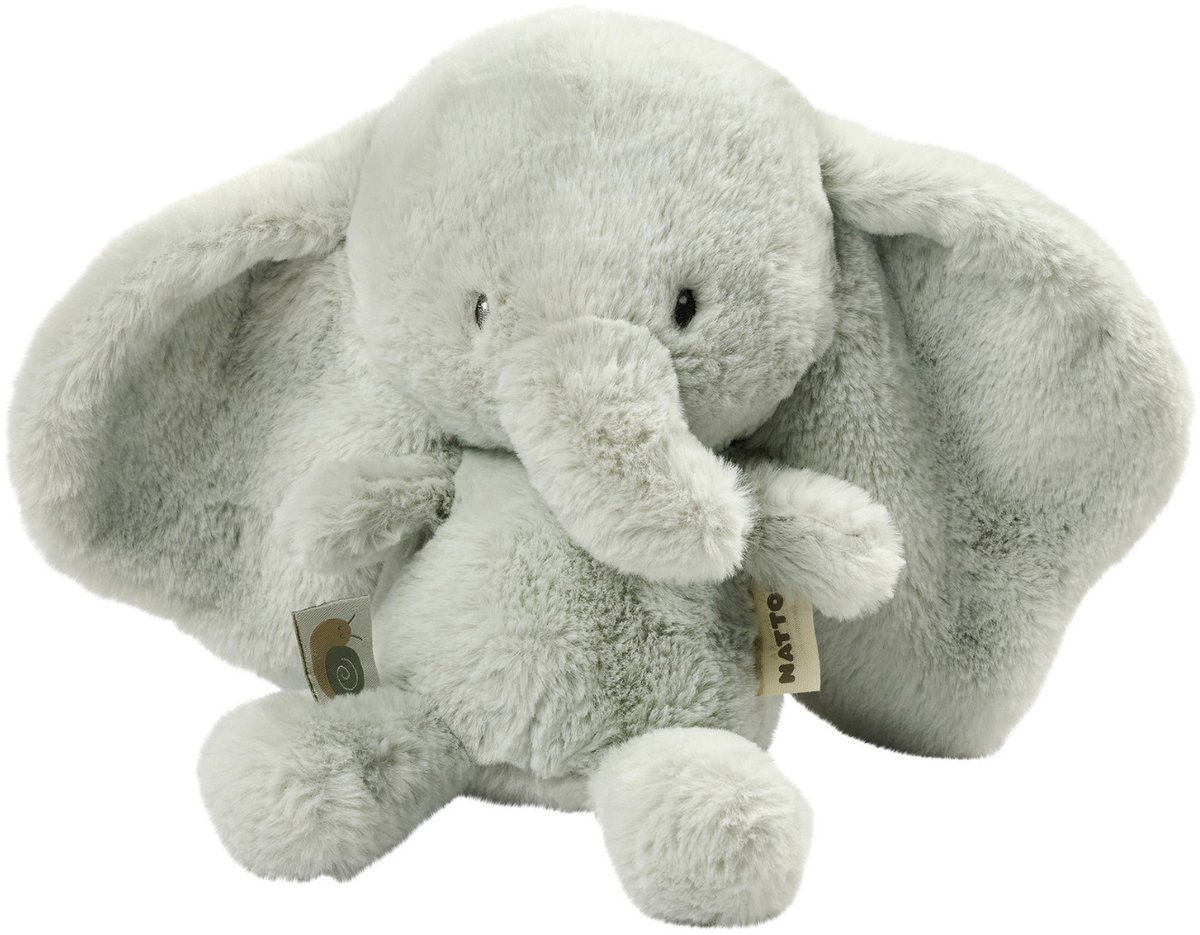 Nattou LouLou Knuffel Olifant - Zachte Baby Knuffel - Baby Cadeau - 30 cm - Lindegroen
