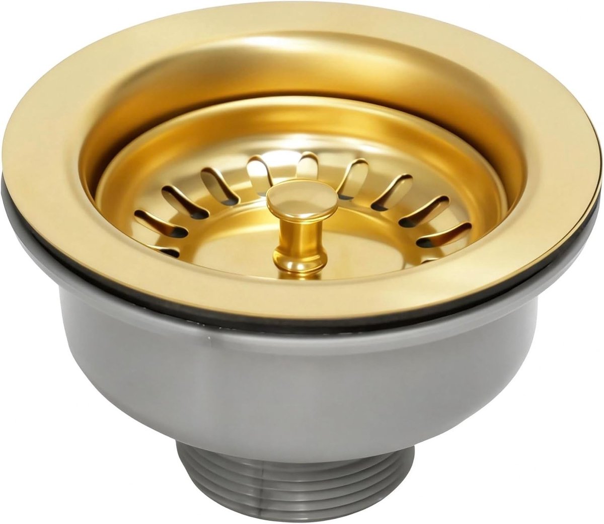 Thijox - Ø 114 mm Keuken Zeefkorfventiel - Roestvrijstalen Spoelbak Zeefkorfafvoer - Afvoergarnituur voor 1½" Afvoergat - Duurzaam en Sterk Design - G