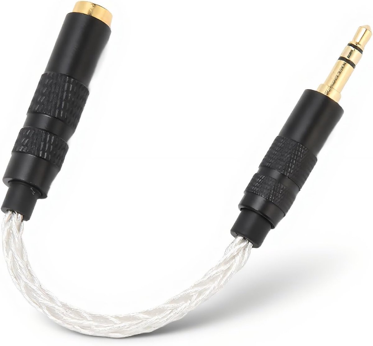 SnelShoppen - 4.4mm Gebalanceerde Female naar 3.5mm Stereo Male Adapterkabel, Verliesloze Geluidsoverdracht, Goudgeplateerde Connectoren, Voor Hoofdte