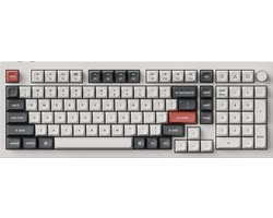Keychron Q5 Ultra - Mechanisch Toetsenbord - Draadloos - US Qwerty - 96% - Bruine Switch - Wit