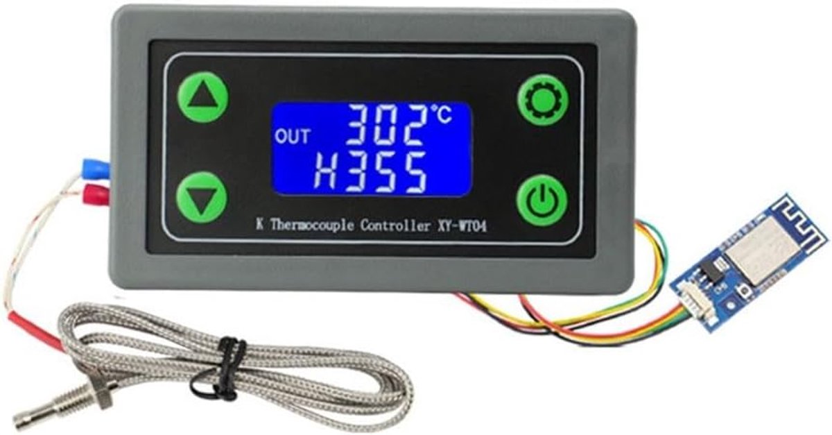 SnelShoppen - WIFI Afstandsbediening Slimme Thermostaat Digitale Temperatuurcontroller K-type Thermokoppel -99~1490℃ Perfect voor Verwarming en Koelin