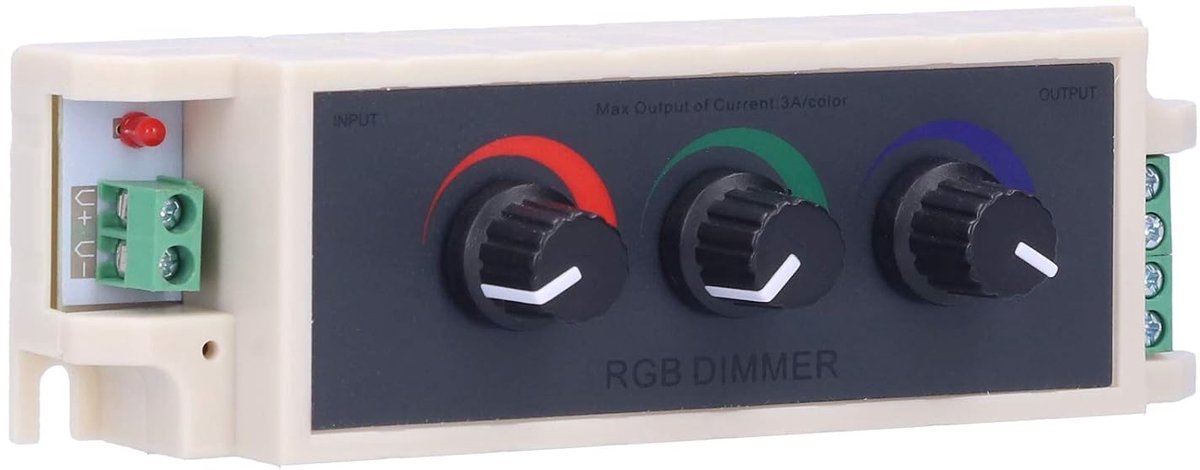 SnelShoppen - RGB Dimmer Controller voor LED Verlichting - Drie Wegen Dimbaar - Slimme Knop voor Helderheid Aanpassing - Geschikt voor DC12-24V - Idea