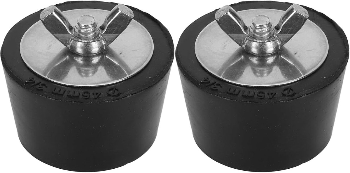 Pool winterstoppen 45mm - rubber en RVS - effectieve bescherming tegen winterse schade - 2 stuks - ShopVlot