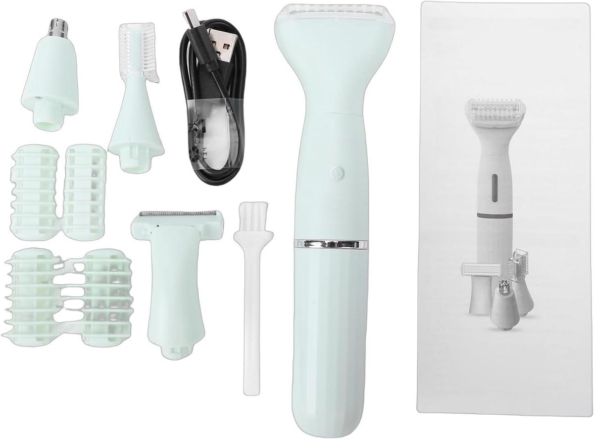 Elektrische Lichaamshaartrimmer - Groomer Intieme Zones - Persoonlijke Verzorging - Veilige Huidbescherming - 5x17cm - Wit