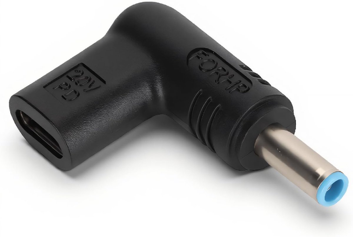 SnelShoppen - USB C naar DC Voedingsadapter Type C Vrouwelijk naar 4.5x3mm DC Adapter 100W PD voor Laptop met Stabiele Prestaties en Veiligheidsbesche