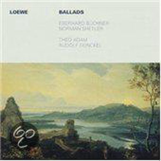 Loewe: Ballads albumcover met landschapsschildering en tekst.
