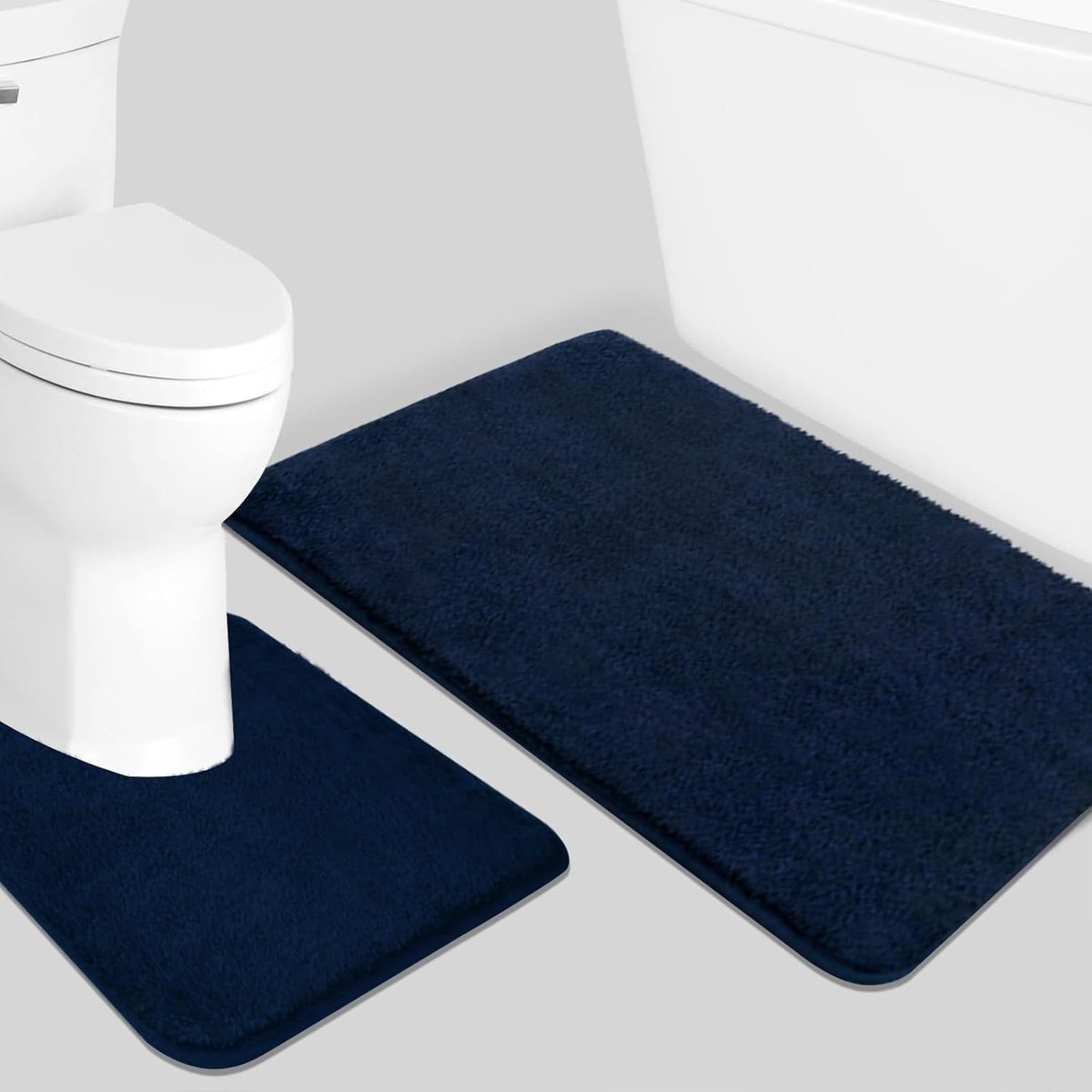 Rururug Antislip badmat Microfiber douchemat, machinewasbaar, extra zachte absorberende mat (40x60cm, Marineblauw) - ShopVlot