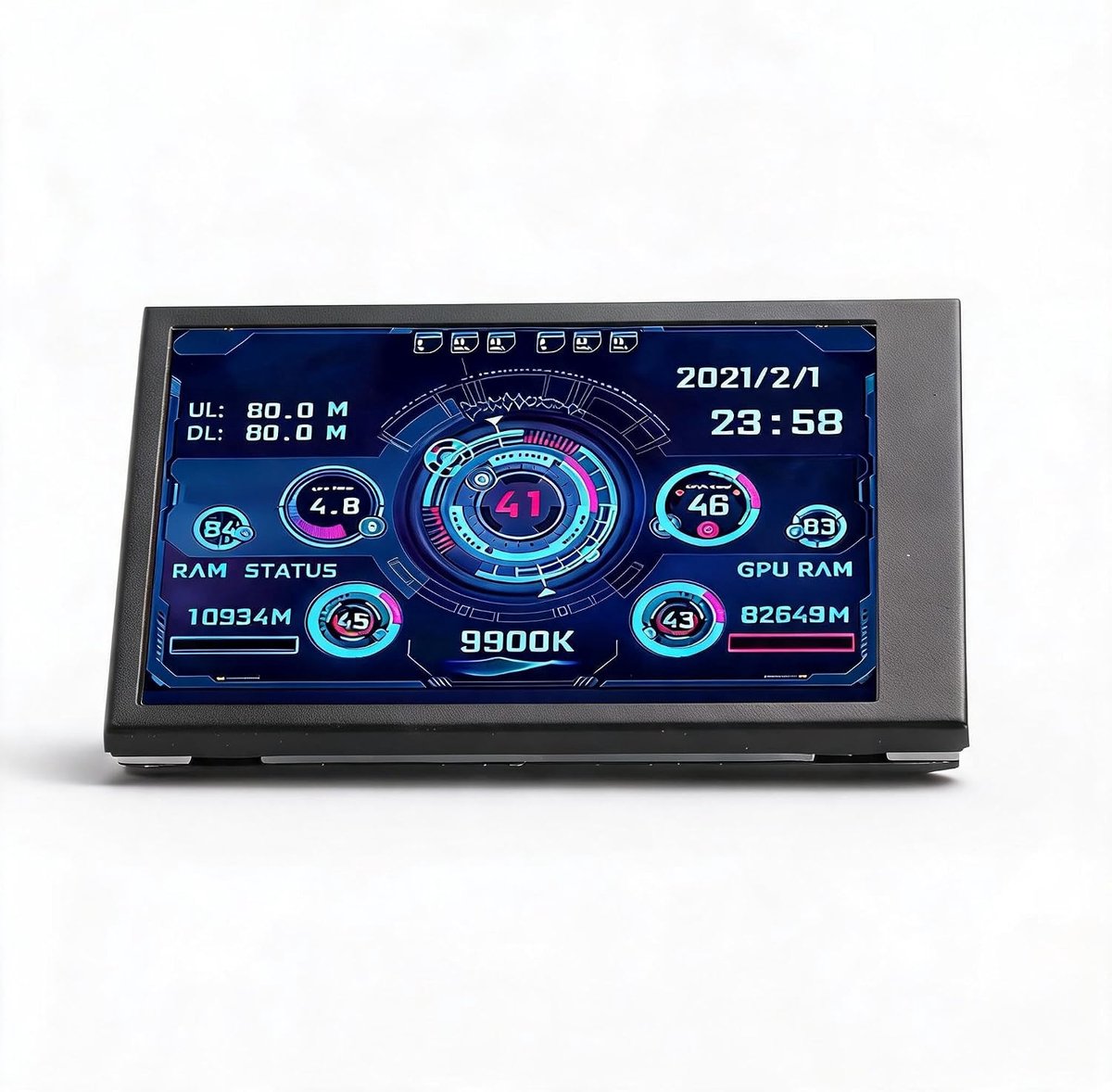 SnelShoppen - 3.5" IPS USB Mini Scherm, PC Sensor Paneel Display, 320 x 480 Computer Temperatuur Monitor, Draagbaar PC Temperatuur Display voor CPU RA