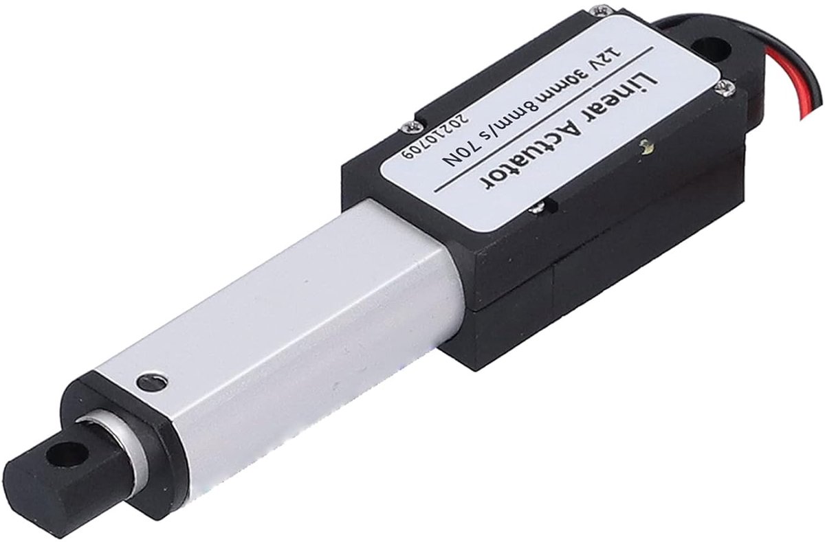 SnelShoppen - Mini Elektrische Lineaire Actuator 30mm Slag DC 12V Waterdicht Hoge Snelheid 70N Compact en Duurzaam