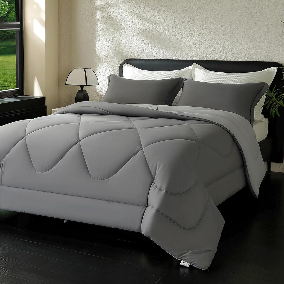 SnelShoppen - Duvet 155x220 cm All Season Verstelbaar Dekbed Oeko-Tex Gecertificeerd 300GSM Microvezel met Kussenslopen voor Allergieën