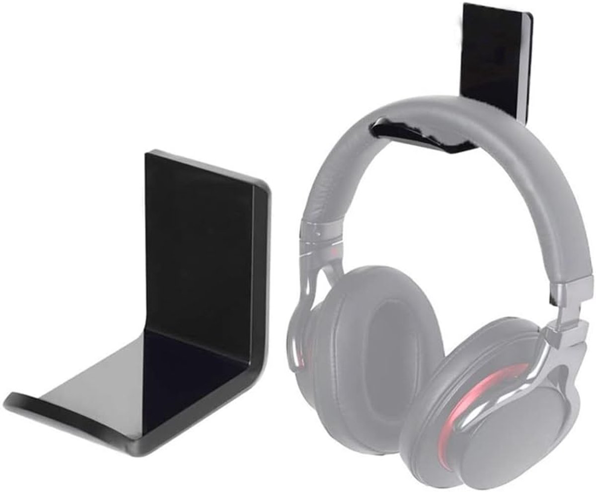 SnelShoppen - Hoofdtelefoonhouder Gamecontroller Haakstandaard met Lijm voor Algemeen Gamer Muur Tafel Bureau Montage - Duurzaam Acryl - Perfect voor