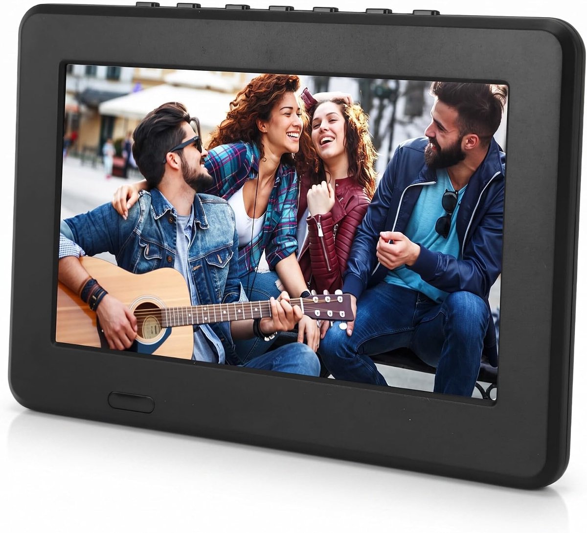 SnelShoppen - 7 Inch Draagbare Digitale TV - Widescreen LED Auto TV met 1500mAh Lithium Batterij - Ondersteunt Analoog TV, Digitale TV en ATV - Ideaal