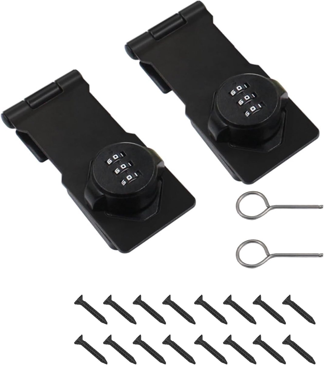 Mechanisch wachtwoord slot 110mm - zwart - duurzaam en corrosiebestendig - ideaal voor deuren en poorten - ShopVlot