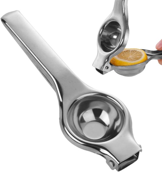 Metalen citruspers - Handmatige Citruspers Juicer Hand Held Squeezer - Antislipgreep RVS handpers Citruspers voor citroenen, limoenen en andere kleine citrusvruchten — afbeelding 5