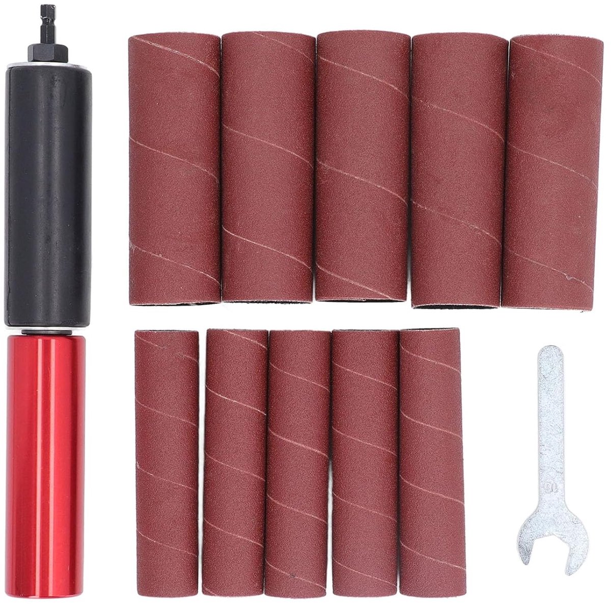 SnelShoppen - 11-delige Spindle Schuuradapter Set 1.5 Inch Aluminium Boren Schuurmandrel voor het Polijsten van Bochten, Herstellen en Gladmaken van B