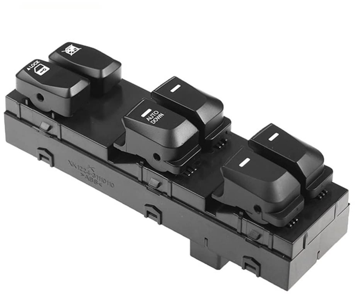 SnelShoppen - BACEYONG 1X Raam Schakelaar Knop Deksel, Compatibel met Tucson 2.0L 2.4L 2010-2015, Onderdeelnummer 93571-2S000, ABS Zwart, Makkelijk te
