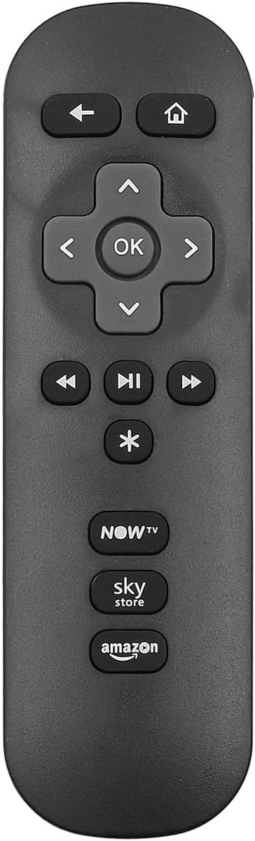 SnelShoppen - Vervangende TV Afstandsbediening voor ROKU NOW TV BOX 1/2/3/4 - Geen Programmeren Vereist, Hoogwaardige ABS Materiaal, Comfortabele Knop