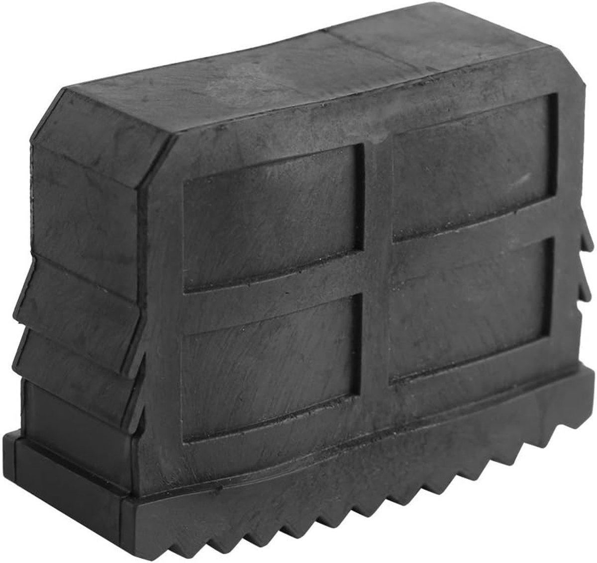 SnelShoppen - 2 Stuks Rubber Antislip Voetmatten voor Ladder, Zwart, Kussenzool, Duurzaam en Gripvast, Geschikt voor Aluminium Ladders 57x21mm