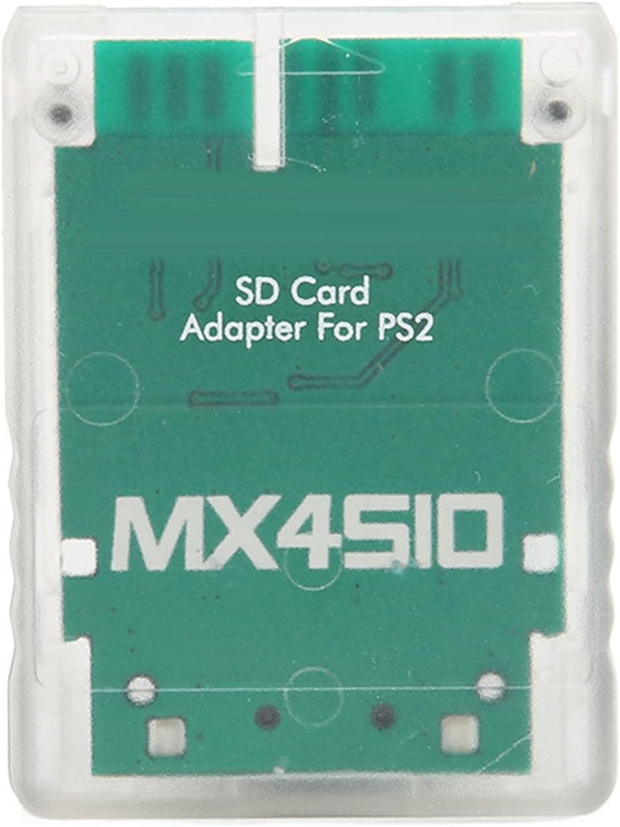 SnelShoppen - Adapter voor PS2 Geheugenkaarten - MX4SIO SIO2SD Kaartadapter - Wit - Verbinding voor Geheugenkaartsleuf - Gaming Accessoire