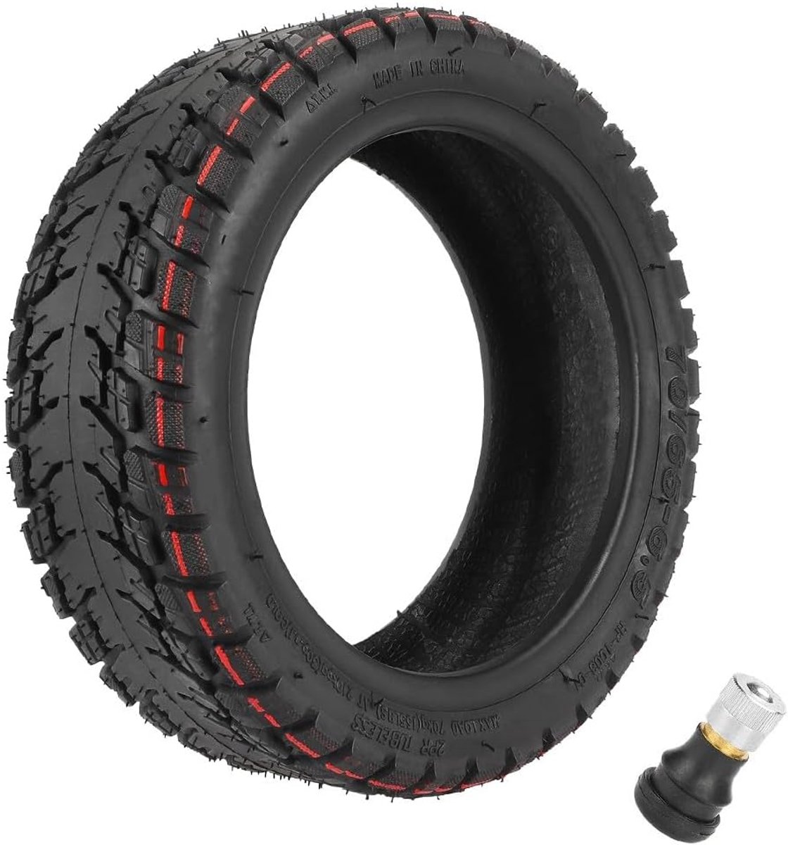 SnelShoppen - 10 Inch Off-road Tubeless Band 70/65-6.5 Vervangingswielen voor Elektrische Scooter - Duurzaam en Slijtvast Rubber