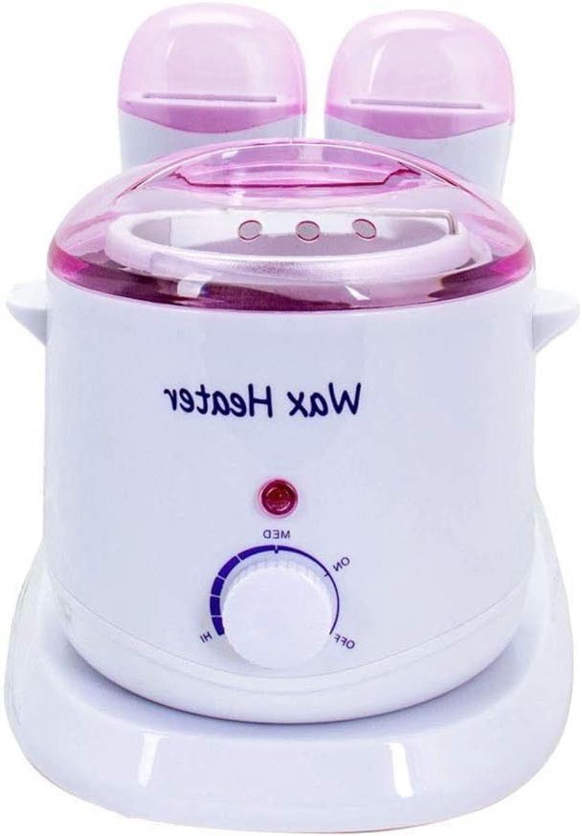 Waxverwarmer Set - Harsverwarmer Paraffine - Huid ontharen - Dubbele Wax Cartridge Houder - 600 ml - Wit