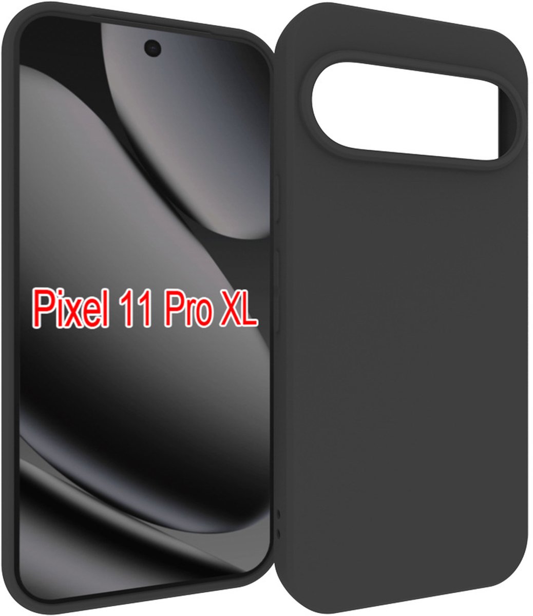 MobyDefend Hoesje - Geschikt voor Google Pixel 11 Pro XL - TPU Backcover - Mat Zwart