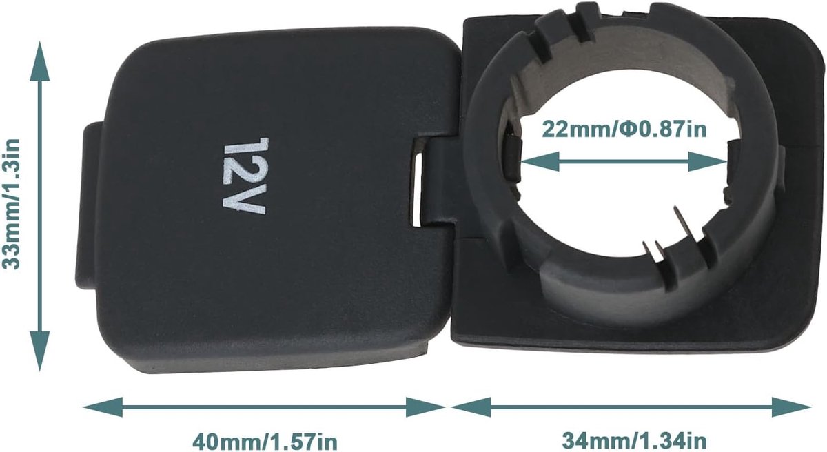 SnelShoppen - 12V Auto Voedingssocket Deksel Cap BB5Z19A487BA Geschikt voor Ford Edge MK2, F-150, F-250, F-350, F-450, F-550 Super Duty