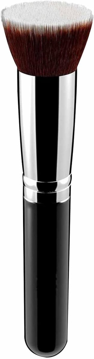 SnelShoppen - Flat Top Kabuki Foundation Brush - Premium Make-upkwast voor Vloeibare, Crème en Poeder Foundation - Polijst- en Blendkwast - Gevoerde B
