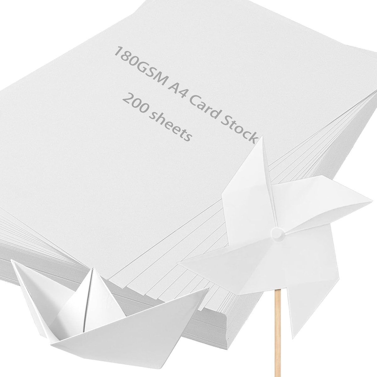 SnelShoppen - 200 Stuks A4 180gsm Witte Kaart voor Printen, 210 x 297mm Wit Papier Card Stock voor Creatief Werk, Eco-vriendelijk, Duurzaam en Geschik