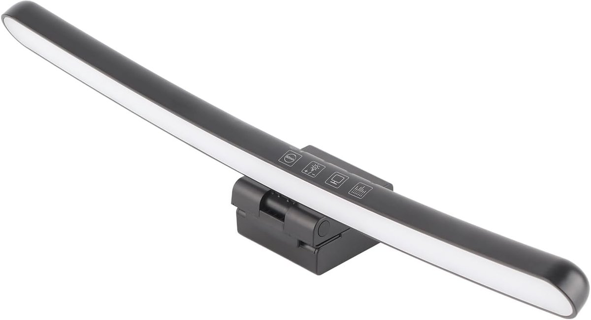 SnelShoppen - Ejoyous Computer Monitor Lamp - RGB LED Monitor Bar met Oogvriendelijk Design, Verstelbare Helderheid en Kleuren, Ideaal voor Thuiswerk,