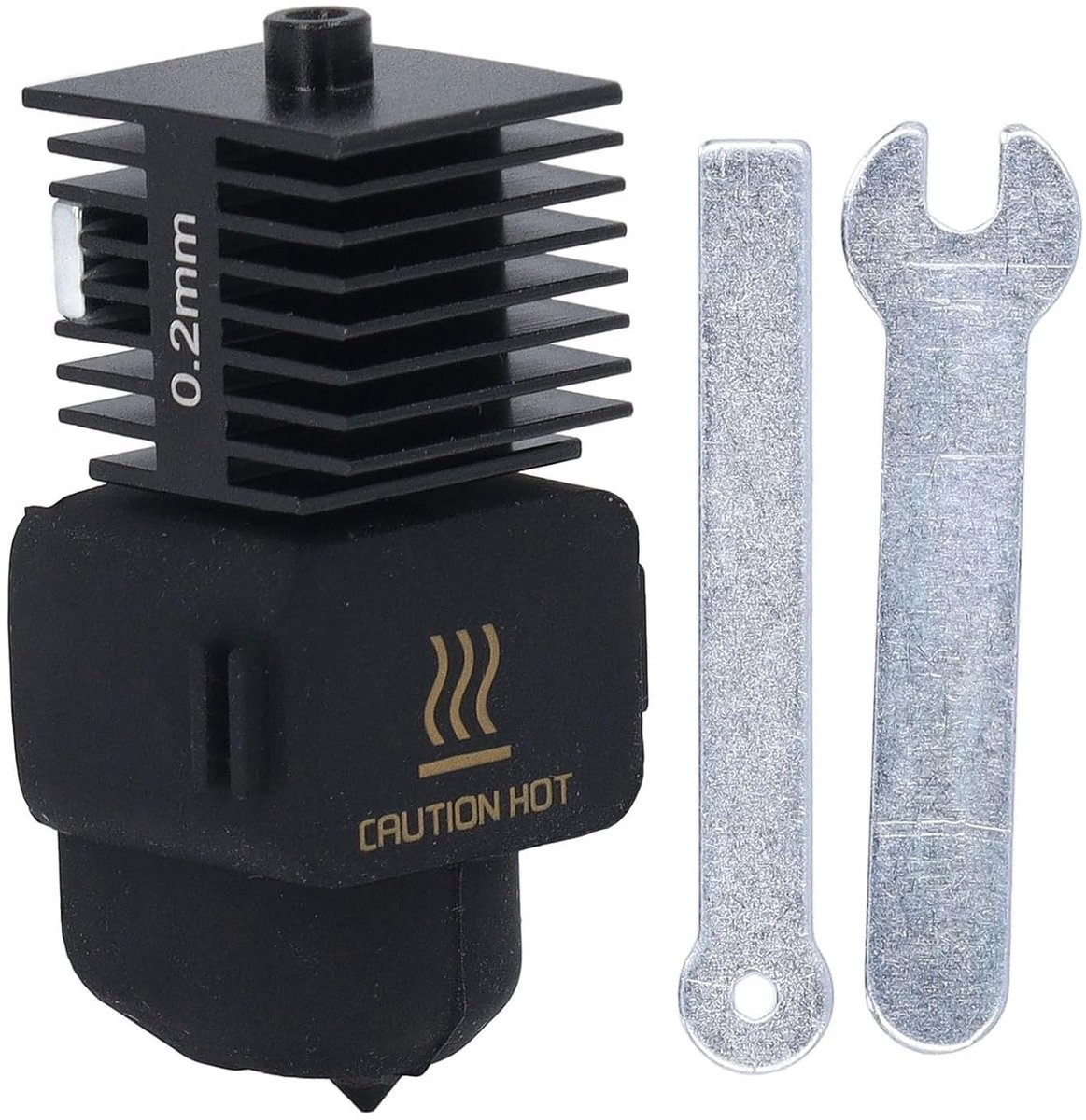 SnelShoppen - 3D Printer Hotend Hardstalen Nozzle Set 0.2mm voor Lab A1 A1 Mini - Verbeterde Prestaties en Gemakkelijk Vervangbaar