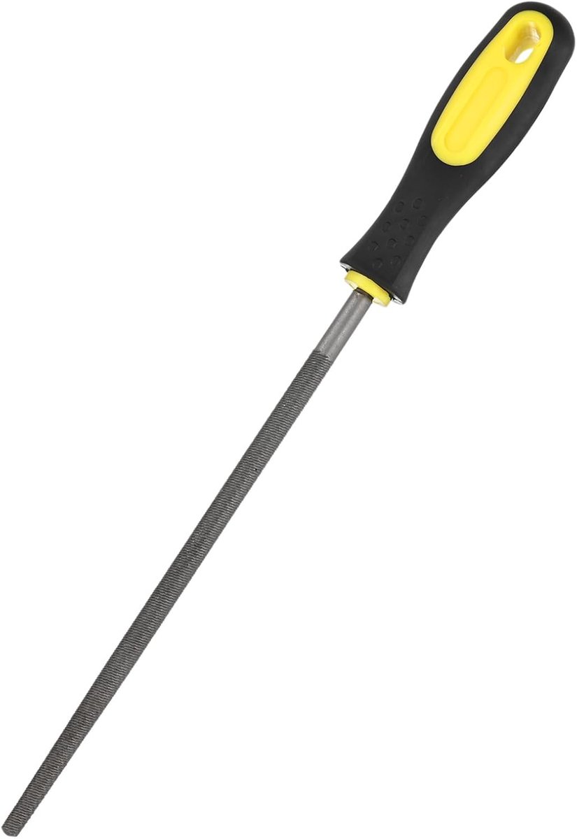 SnelShoppen - Metalen Vijl 8 inch, Hoog Koolstofstaal Vijl, Diamant Vijl, Handvijl met PVC Grip Handgreep voor Hout, Metaal, Keramiek, Glas, Steen, Si