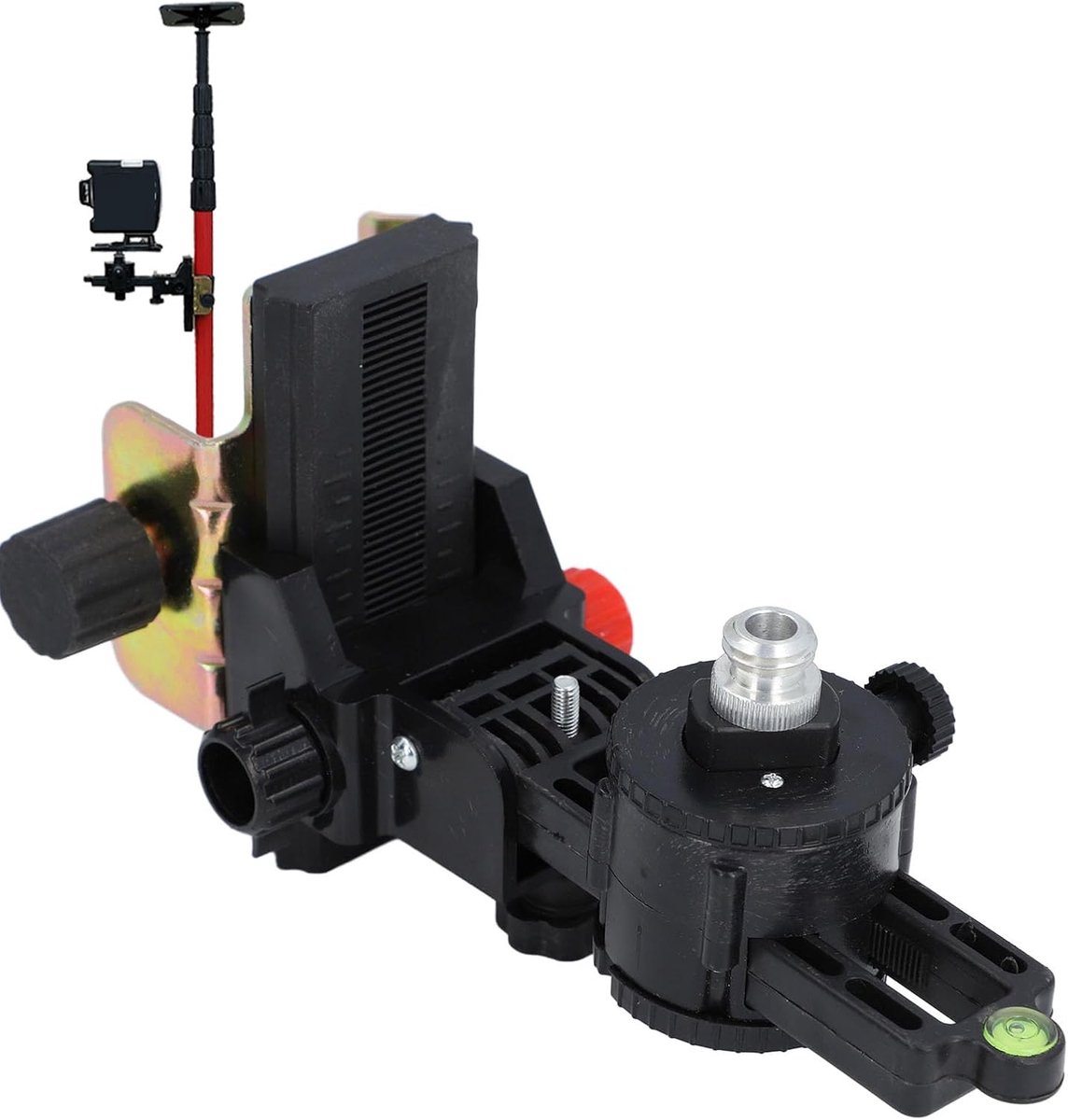 SnelShoppen - CCYLEZ Fine Tuning Bracket Niveau Tool Adapter, 360° Draaibare Verstelbare Telescopische Polenkop met Verstelbare Klem voor Telescopisch