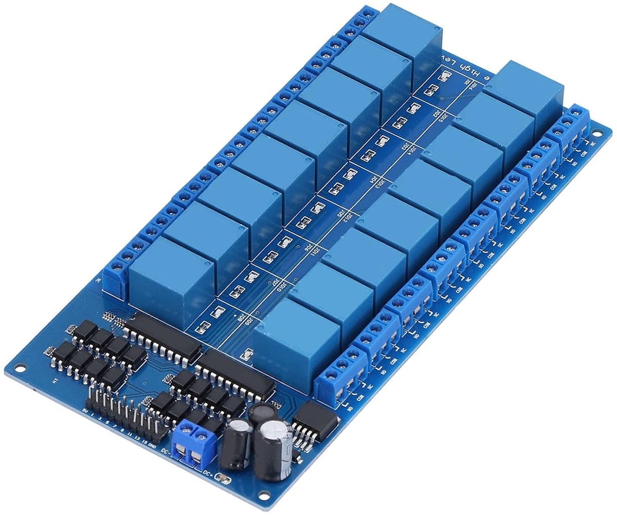 SnelShoppen - 16 Kanaal Relay Module met OptoCoupler Bescherming voor Thuisautomatisering - 10A 250V Geschikt voor AC en DC - Flexibele Controle - 5V