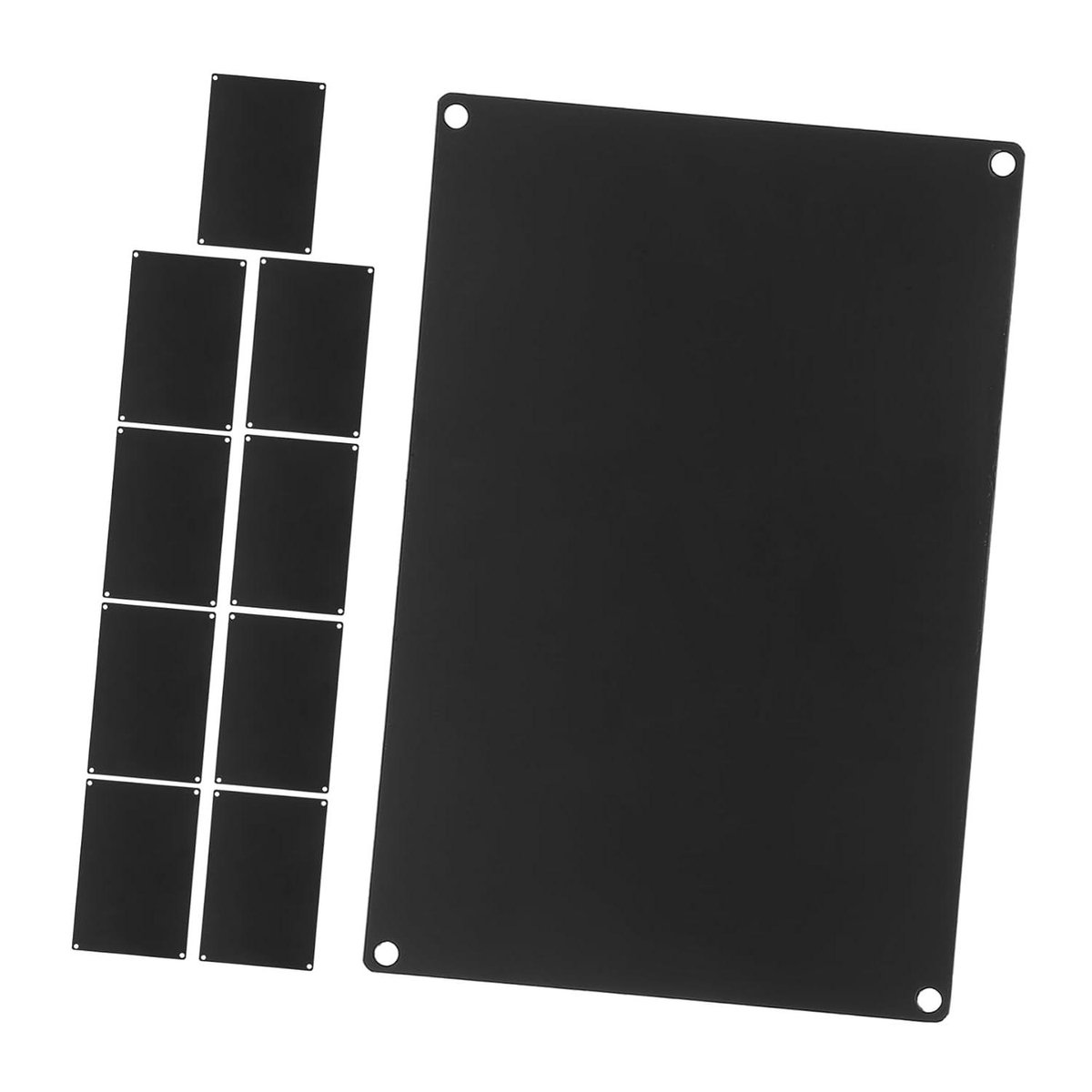 Aluminium Graveerplaten - Naamplaten Metaal - Machine Etikettering - Hoog Contrast Afwerking - 15 x 10 cm - Zwart