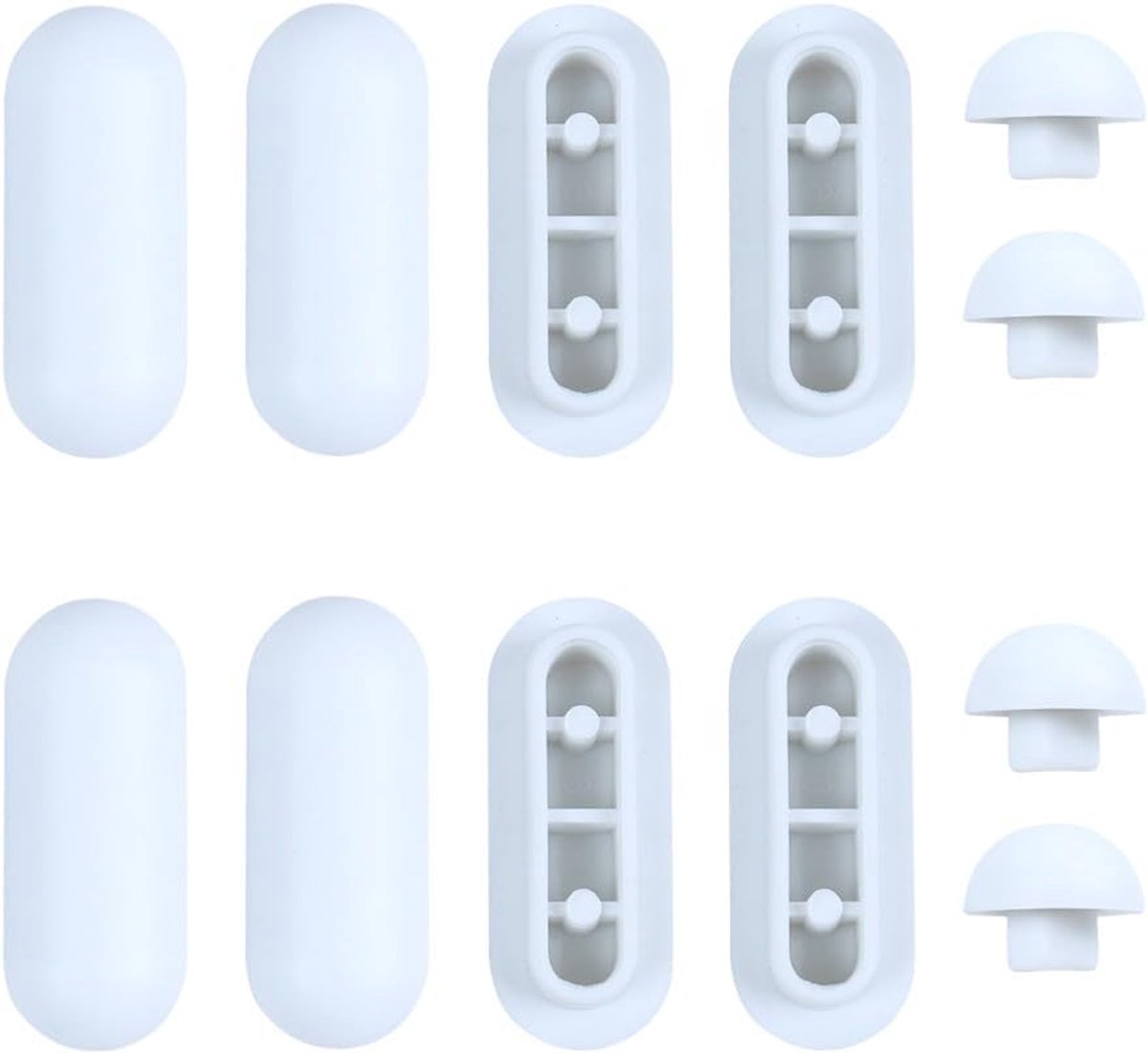 SnelShoppen - 12 Stuks Toiletbril Pads, Toilet Zitting Demper, Toilet Zitting Stabilizers, Vervangende Pads voor Toiletbril, Wit, Geschikt voor Famili