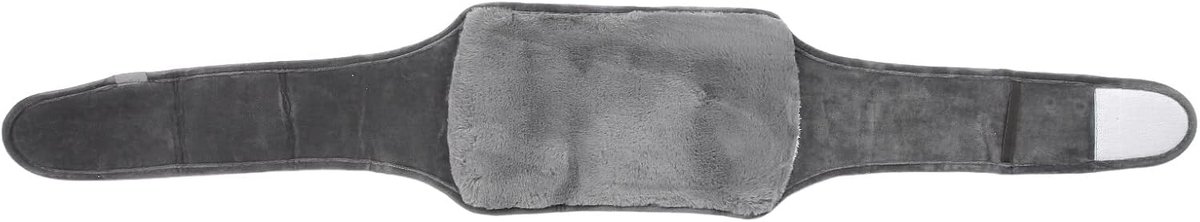 SnelShoppen - Warmwaterkruik met Zachte Taille Cover, Donkergrijs Pluche Riem, Duurzame Warmte, Verstelbare Klittenbandsluiting voor Mannen en Vrouwen