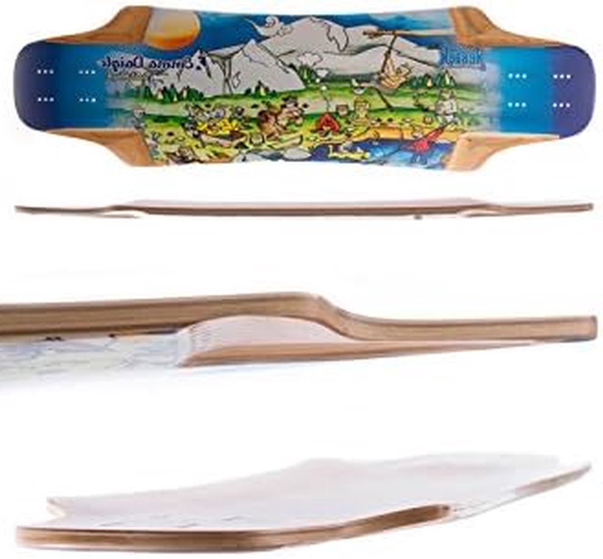 Skateboard Longboard Outdoor Deck Straat Cruisen Emma Daigle Model 33.5×9.5 Inch Niet gespecificeerd