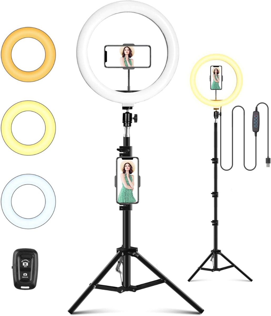 Zavio® Ringlamp met Statief - Ring Light - Verstelbaar - Led Verlichting