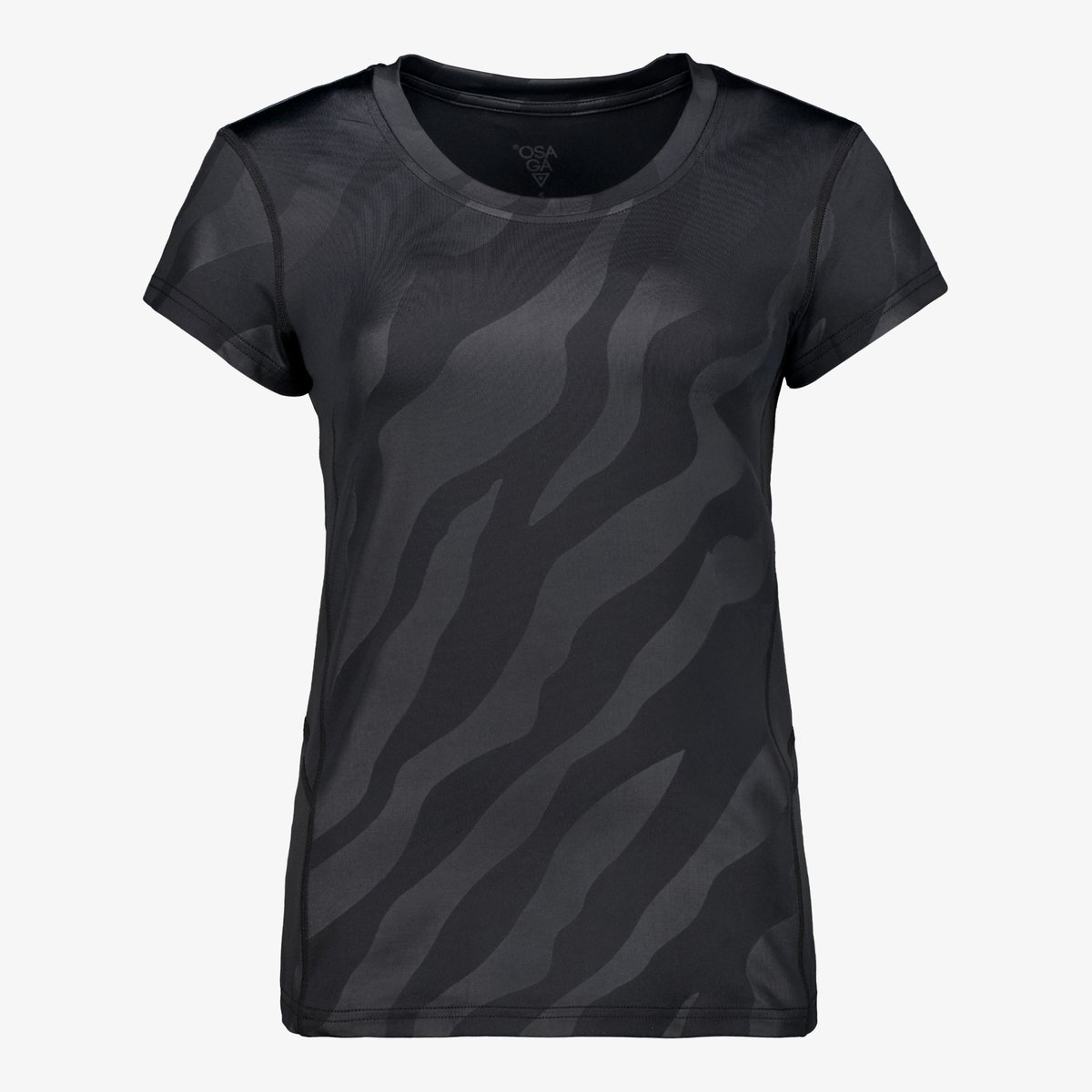 Osaga dames sport T-shirt met print zwart - Maat S