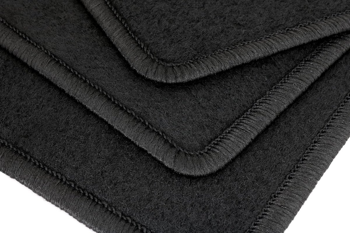SnelShoppen - Velours Vloermat Set Zwart 4-delig voor Renault Megane 3 III Z | Perfect Passend, Textiel, Met Drukknoopbevestigingen