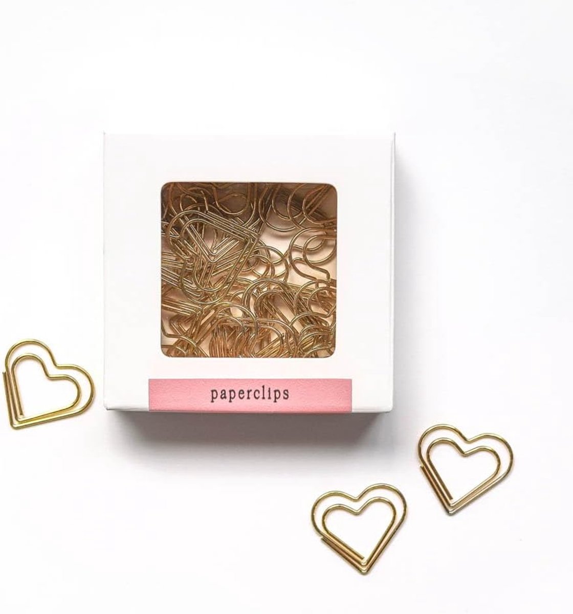 Paper clips hart - 30 stuks - goud - leuke toevoeging voor kantoor - ShopVlot