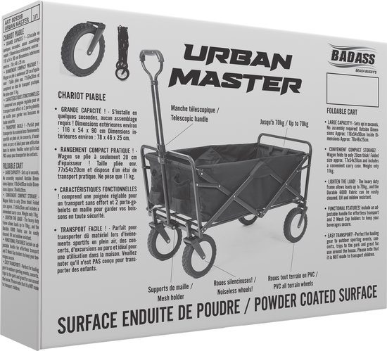 Opvouwbare bolderkar Urban Master van Opvouwbare Bolderkar — afbeelding 2